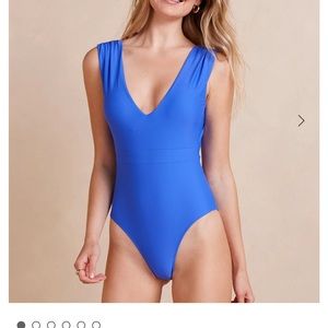 NWT The Long Torso Ruched Backflip one-piece swimsuit